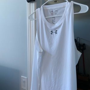 Under armour white tank top size large